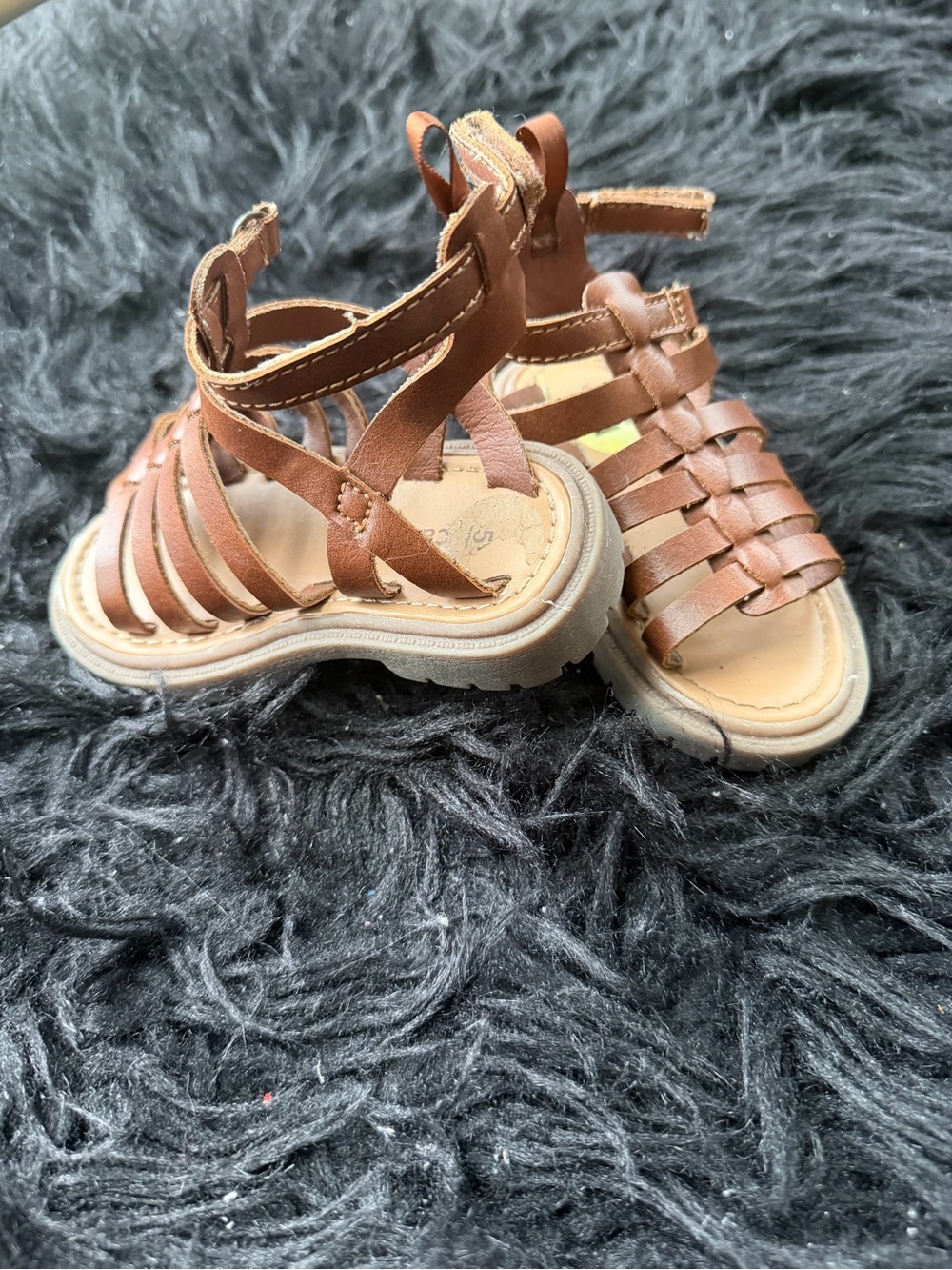 Carter's Brown Strappy Kids Gladiator Sandals